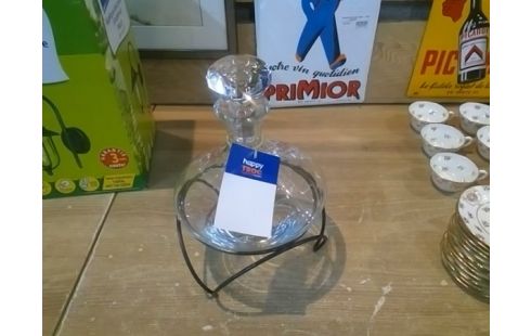 CARAFE VERRE +BOUCHON+SUPPORT