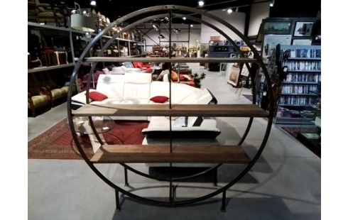 ETAGERE MÉTAL ET BOIS EN CERCLE 3N