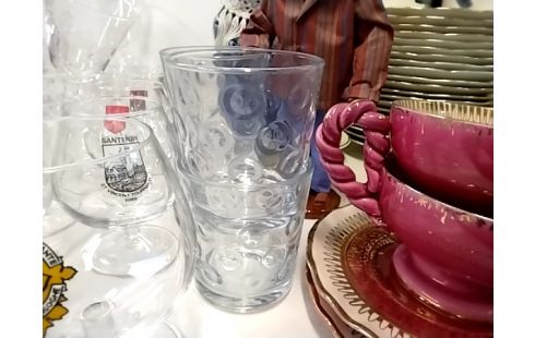 VERRES DÉCORATION RONDS LOT DE 4