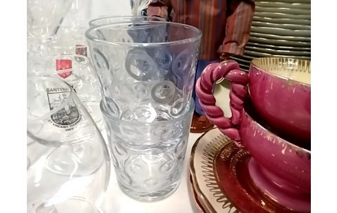 VERRES DÉCORATION RONDS LOT DE 4