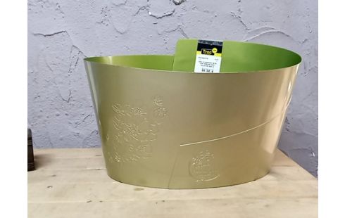 SEAU A CHAMPAGNE METAL OCRE PERRIER-JOUET COLLECTOR