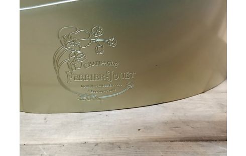 SEAU A CHAMPAGNE METAL OCRE PERRIER-JOUET COLLECTOR