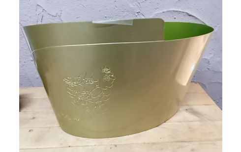 SEAU A CHAMPAGNE METAL OCRE PERRIER-JOUET COLLECTOR