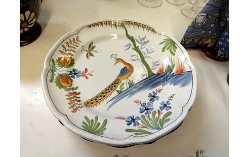 ASSIETTE DECO PAPILLON + PAON