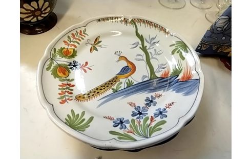 ASSIETTE DECO PAPILLON + PAON