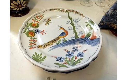 ASSIETTE DECO PAPILLON + PAON