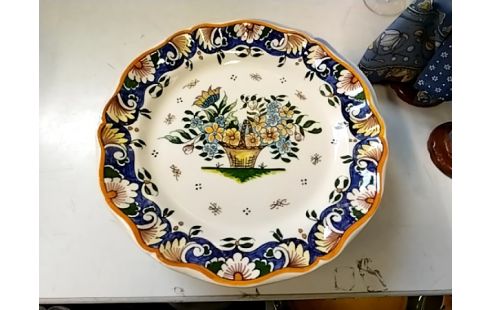 ASSIETTE DECO PANIER DE FLEURS