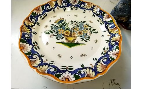 ASSIETTE DECO PANIER DE FLEURS