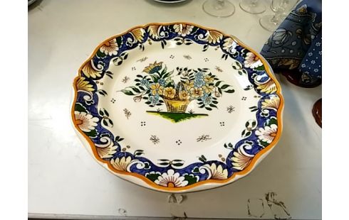 ASSIETTE DECO PANIER DE FLEURS