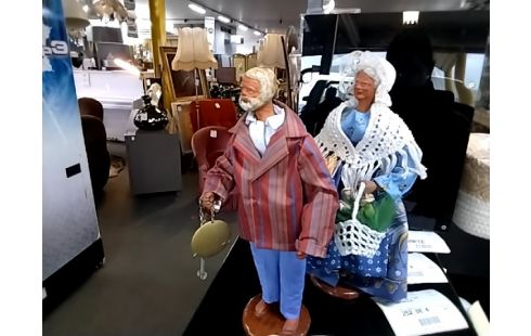 SANTON PROVENÇAUX COUPLE ÂGÉ