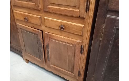 CHIFFONNIERE CHENE MASSIF 4 PORTES 2 TIROIRS BONNETIERE