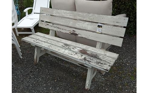 BANC DE JARDIN EN BOIS BLANC