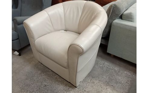FAUTEUIL CLUB CUIR BEIGE