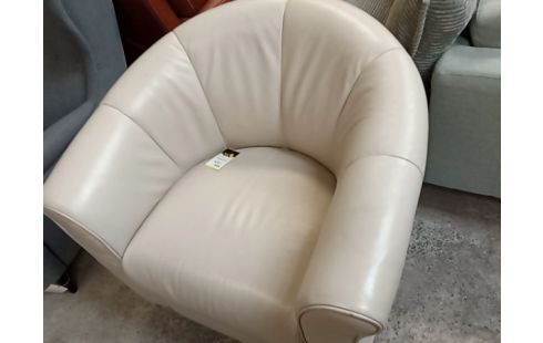 FAUTEUIL CLUB CUIR BEIGE