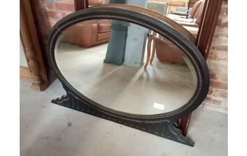 MIROIR BISEAUTE PATINE NOIR