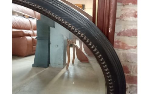 MIROIR BISEAUTE PATINE NOIR