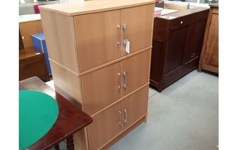 MEUBLE STRATITIFIE HETRE 6 PORTES