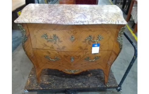 COMMODE 2 TIROIRS DESSUS MARBRE EN L'ETAT