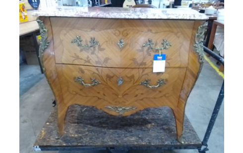 COMMODE 2 TIROIRS DESSUS MARBRE EN L'ETAT