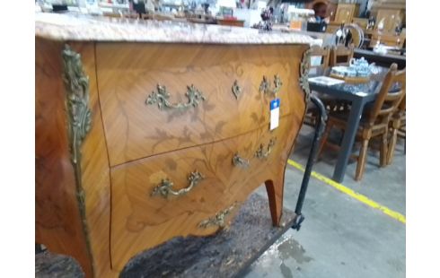 COMMODE 2 TIROIRS DESSUS MARBRE EN L'ETAT