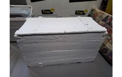 MALLE COFFRE EN BOIS PEINT EN BLANC