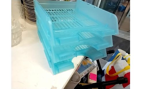 RANGEMENT PAPIER BLEU