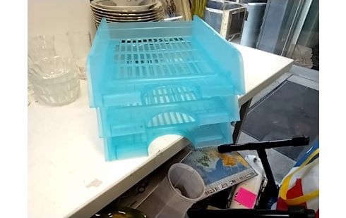 RANGEMENT PAPIER BLEU