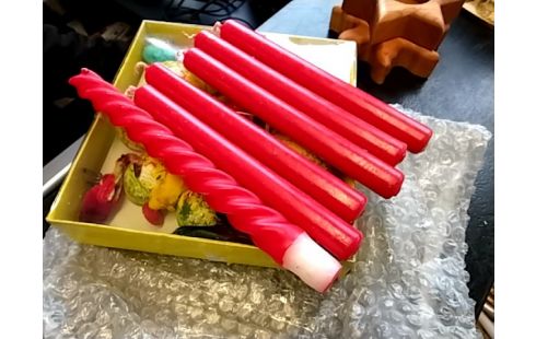 BOUGIE LOT DE 6 ROUGES
