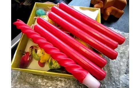 BOUGIE LOT DE 6 ROUGES