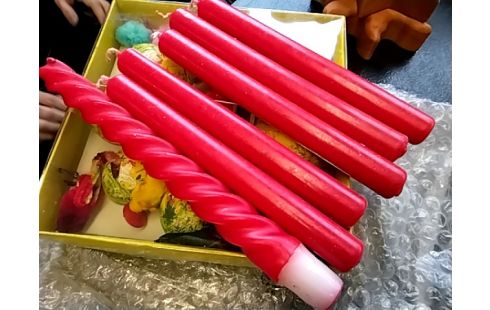 BOUGIE LOT DE 6 ROUGES