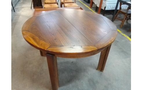 TABLE RONDE BOIS MASSIF 1 ALLONGE DE FINITION