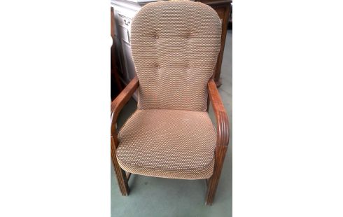 BUTACA. ROBLE TEJIDO PARDO BEIS