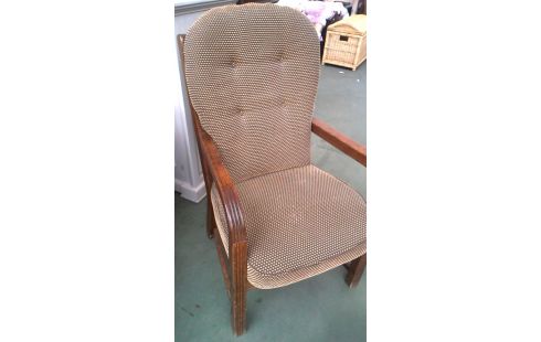 BUTACA. ROBLE TEJIDO PARDO BEIS