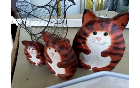 TRIO DE CHAT DECO