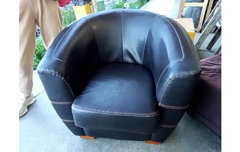 FAUTEUILS CLUB CUIR MARRON