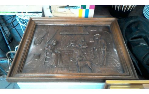 SCHILDERIJ 1, , KOPEREN BLAASINSTRUMENT