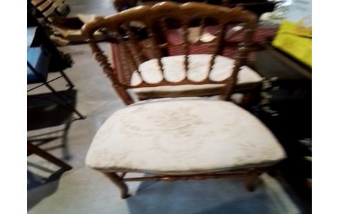 CHAISE A BARREAUX ASSISE FLEURIE