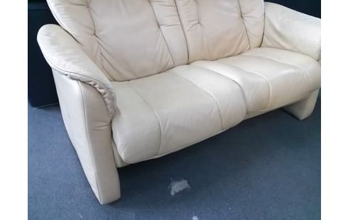 CANAPE 2P BEIGE HIMOLLA (QLQS TRACES D'USURES)