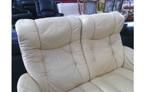 CANAPE 2P BEIGE HIMOLLA (QLQS TRACES D'USURES)