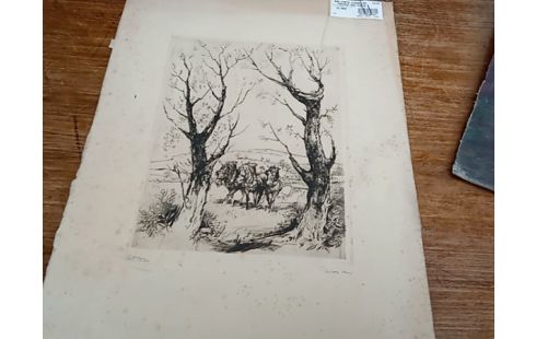 EAU FORTE GIBON LES CHEVAUX