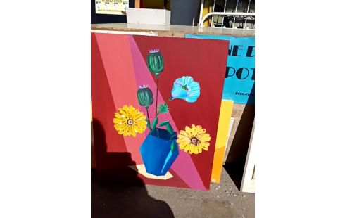 PEINTURE TOILE FLORALE