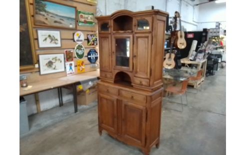 BAHUT 2 CORPS CAMPAGNARD SAPIN 4 TIROIRS 5 PORTES