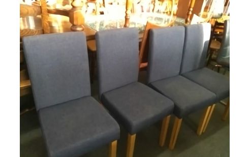 LOT DE 4 CHAISES TISSU GRIS (QLQS TACHES)