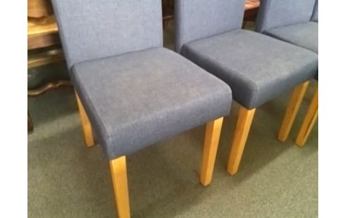 LOT DE 4 CHAISES TISSU GRIS (QLQS TACHES)