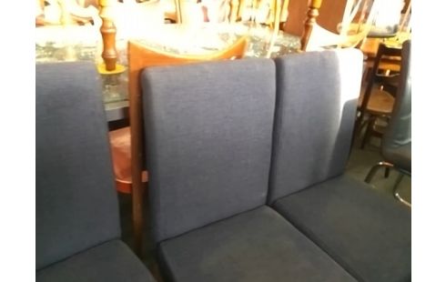 LOT DE 4 CHAISES TISSU GRIS (QLQS TACHES)