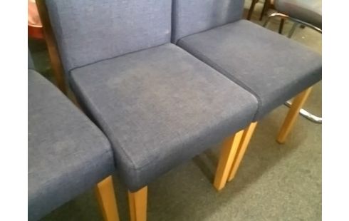 LOT DE 4 CHAISES TISSU GRIS (QLQS TACHES)