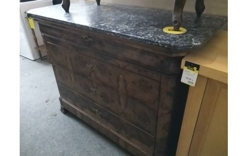 COMMODE ANCIENNE MARBRE 4T (SERRURES A REVOIR)