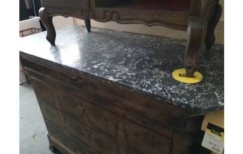 COMMODE ANCIENNE MARBRE 4T (SERRURES A REVOIR)