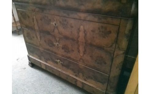COMMODE ANCIENNE MARBRE 4T (SERRURES A REVOIR)