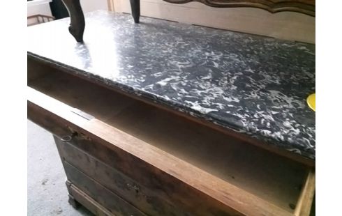 COMMODE ANCIENNE MARBRE 4T (SERRURES A REVOIR)